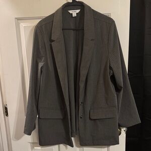 Gray Old Navy Pinstripe Women's Blazer
